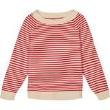 Black Knitted Sweaters Children's Clothing Fliink Favo stribet bluse Rød år/116