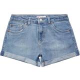 Shorts - Viscose Trousers Levi's Teen Girl's Girlfriend Shorts - Blue Denim