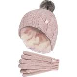 Heat Holders Girl's Glacier Peak Hat & Gloves - Dusky Pink