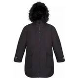 Down jackets - Hood with fur Regatta Kid's Adelyn Waterproof Parka Jacket - Black (RKP247-800)