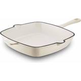 Grilling Pans Barbary & Oak 26cm Cast Iron Grill Pan Cream