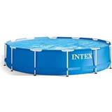 Intex Inflatable Pools Intex Metal Frame Round Pool Set Ø3.7x0.8m