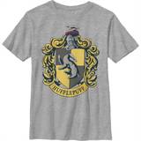 Harry Potter Boy's Hufflepuff Gold Crest Child T-Shirt Athletic Heather