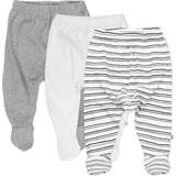 Harem Trousers HonestBaby unisex baby 3-pack Organic Cotton Footed Harem Pants, Sketchy Stripe, Newborn