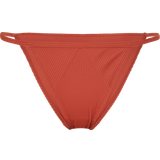 Elastane/Lycra/Spandex Bikini Bottoms Puma Ribbed Tanga Bikini Bottom Brown 6-8
