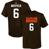 Brown T-shirts Children's Clothing Outerstuff Youth Baker Mayfield Brown Cleveland Browns Mainliner Player Name & Number T-Shirt
