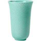 Lyngby Porcelain Rhombe Aqua Vase 15cm