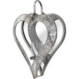 Hill 1975 Large, Interiors Antique Heart Mirrored Tealight Candle Holder