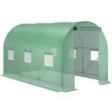 Other Plastics Mini Greenhouses OutSunny Walk-In Polytunnel Greenhouse 3.5x2m Stainless steel Plastic