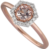 Gemondo Halo Engagement Ring - Rose Gold/Pink/Transparent