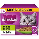 Whiskas Cats - Wet Food Pets Whiskas Petcare 1+ Cat Pouches Fish & Meaty Jelly Mega Pack