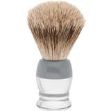 ERBE Shaving Shop Shaving brushes Badger hair shaving brush, plastic handle, white/grey Small 1 Stk