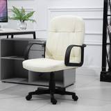 White Office Chairs Homcom Swivel Office Chair 104cm
