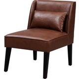 Brown Lounge Chairs Teamson Home Brown Leather Lounge Chair