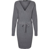 Nylon - Short Dresses Vero Moda Hollyrem Dress - Grey/Medium Grey Melange
