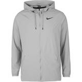 Nike Grey - Men - S Jackets Nike Pro Dri-FIT Flex Vent Max Full-Zip Hooded Training Jacket Men - Particle Grey/Iron Grey/Sort