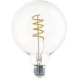 Eglo Light Bulbs Eglo LED Globe Twisted Filament E27 Clear Light Bulb 4W