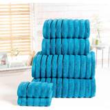 Guest Towels Rapport Set Hand Cloth Ribbed Guest Towel Blue, Turquoise