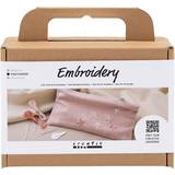 Creativ Company Mini Craft Kit Embroidery, Clutch bag, dusty pink, 1 pack