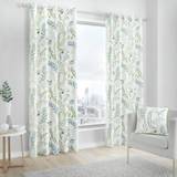 White Curtains & Accessories Fusion Leaf Print Eyelet