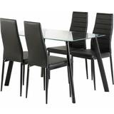 Black Dining Sets SECONIQUE Abbey Small Dining Set