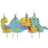 Cake Candles 5 x Dinosaur Cup Cake Pick Candles Dinosaur Birthday Party Cake