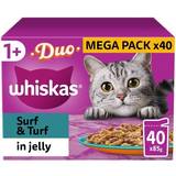 Whiskas Cats - Wet Food Pets Whiskas Petcare 1+ Cat Food Pouches Surf & Turf Duo