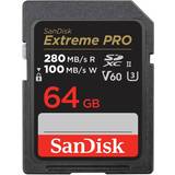 64 GB - SDXC Memory Cards SanDisk Extreme PRO V60 UHS-II 280/100MBs 64GB