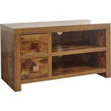 Retractable Drawers TV Benches GFW Jakarta Brown TV Bench 90x50cm