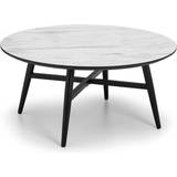 Marbles Tables Julian Bowen Firenze White /Black Coffee Table 90x90cm