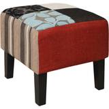 Red Poufs Watsons on the Web PATCHWORK Shabby Chic Pouffe