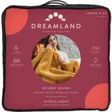 Blankets Dreamland Deluxe Velvet Herringbone Heated Blankets Yellow