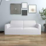 vidaXL 2-Seater Stretch Couch Jersey Loose Sofa Cover White