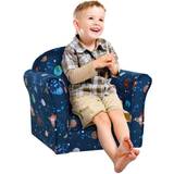 Blue Chairs Kid's Room Homcom Kids Mini Armchair, Planet-Themed Chair
