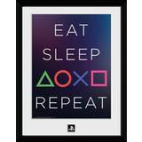 GB Eye Posters GB Eye Playstation Eat Sleep Repeat Framed Photographic Collector Print