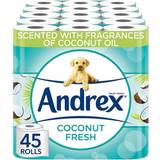 Andrex Coconut Fresh Toilet Tissue Paper 45 Rolls