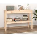 vidaXL Brown, 110 Solid Pine Console Table