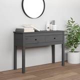 Pines Console Tables vidaXL grey, Pine Console Table 35x100cm