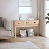 vidaXL Brown, 114 Solid Pine Console Table