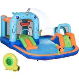 Plastic Water Play Set OutSunny Kids Inflatable Bouncy Castle w/ Inflator, Carry Bag