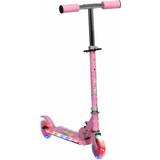 Kick Scooters Homcom Kids Scooter with Lights, Music, Adjustable Height Pink