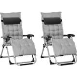 Grey Garden Chairs OutSunny 2 PCS Gravity
