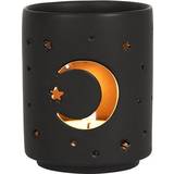 Black Candle Holders Something Different Small Black Mystical Moon Cut Out Candle Holder 7cm