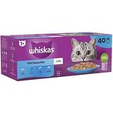 Whiskas Cats Pets Whiskas 1+ Fish Jelly 40x85g Pouches, Adult Cat Food