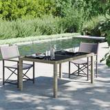 VidaXL Outdoor Dining Tables on sale vidaXL grey, 150 Garden Tempered
