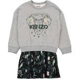 Kenzo Sweatshirts Kenzo Girl's Elephant Print Sweater And Dress Grey