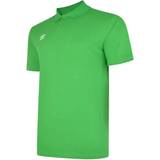 Multicoloured Polo Shirts Umbro Boys Essential Polo Shirt (emerald/white)