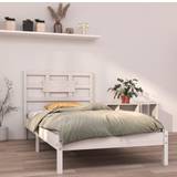 vidaXL white, 90 Solid Bed Frame Honey Bedstead Bed Base