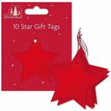 Gift Tags The Home Fusion Company Christmas Birthday Star Shaped Tags Red Silver Or Gold/Red