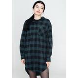 Urban Classics Ladies’ oversized chequered flannel shirt dress Medium-length dress black